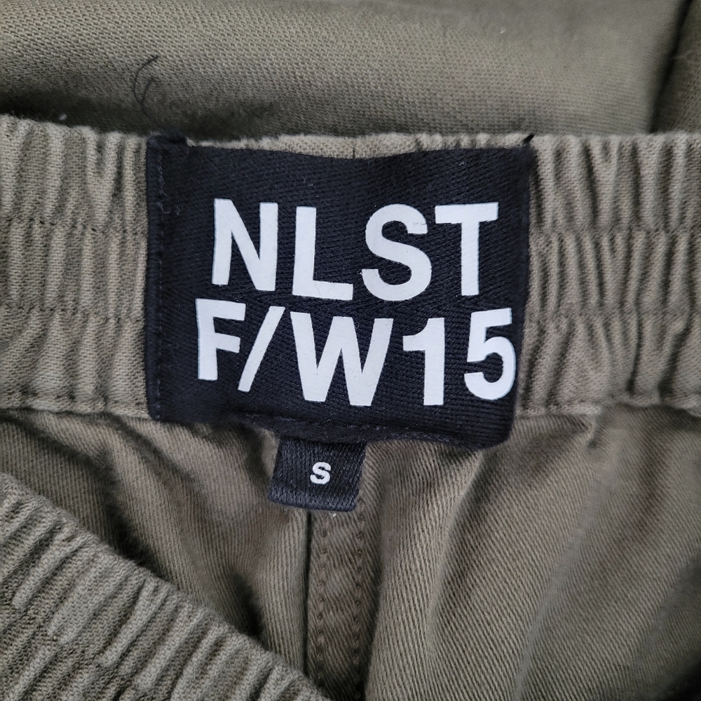 NLST F/W15 Utility Japanese Cotton Military Pull On Jogger In Olive Green - Picture 7 of 8